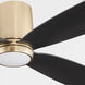 Myriad 56 inch Aged Brass with Matte Black Blades Ceiling Fan