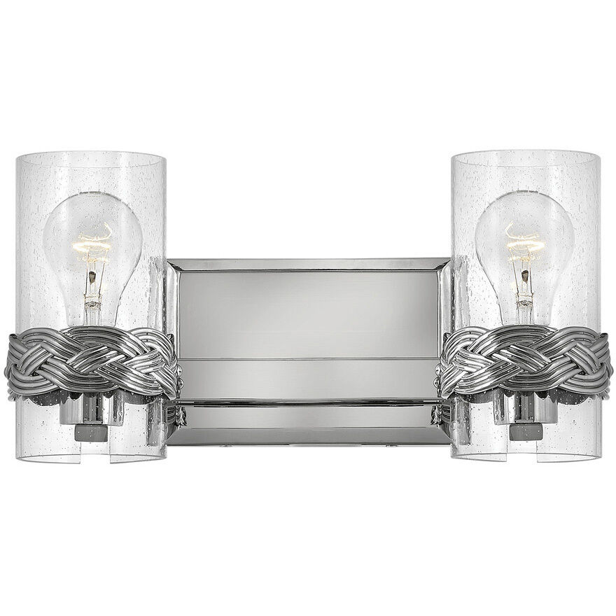 Nevis 2 Light 14 inch Polished Nickel Vanity Light Wall Light