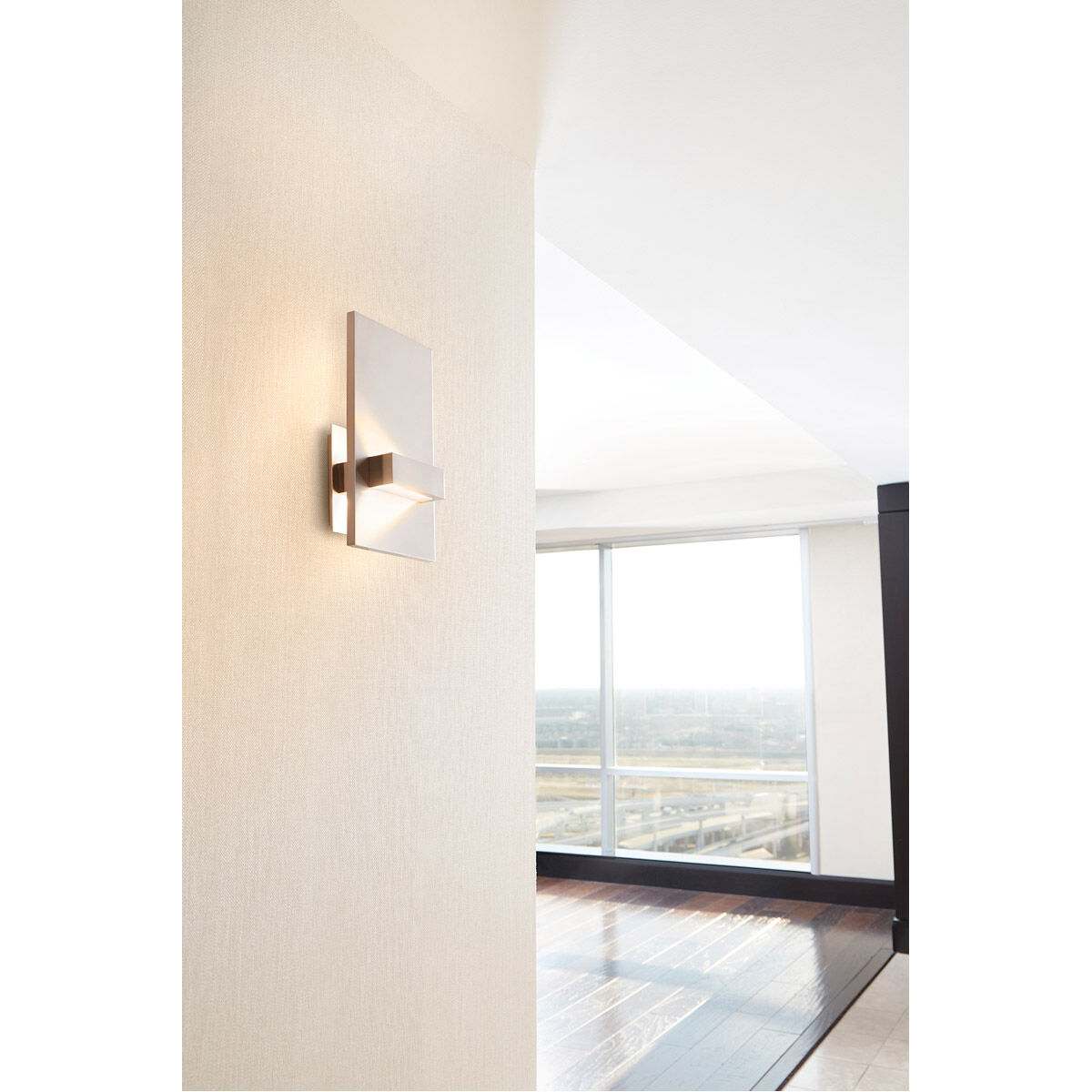 Vela LED 7 inch Satin Nickel Sconce Wall Light