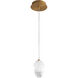 Vivo LED 4.75 inch Aged Brass Pendant Ceiling Light