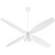 Samaran 60 inch White with Studio White Blades Ceiling Fan