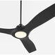 Avalon 52 inch Black with Matte Black Blades Ceiling Fan