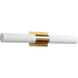 Magneta 2 Light 27 inch Aged Brass Vanity Light Wall Light