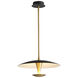 Spacely 1 Light 18 inch Black/Aged Brass Pendant Ceiling Light