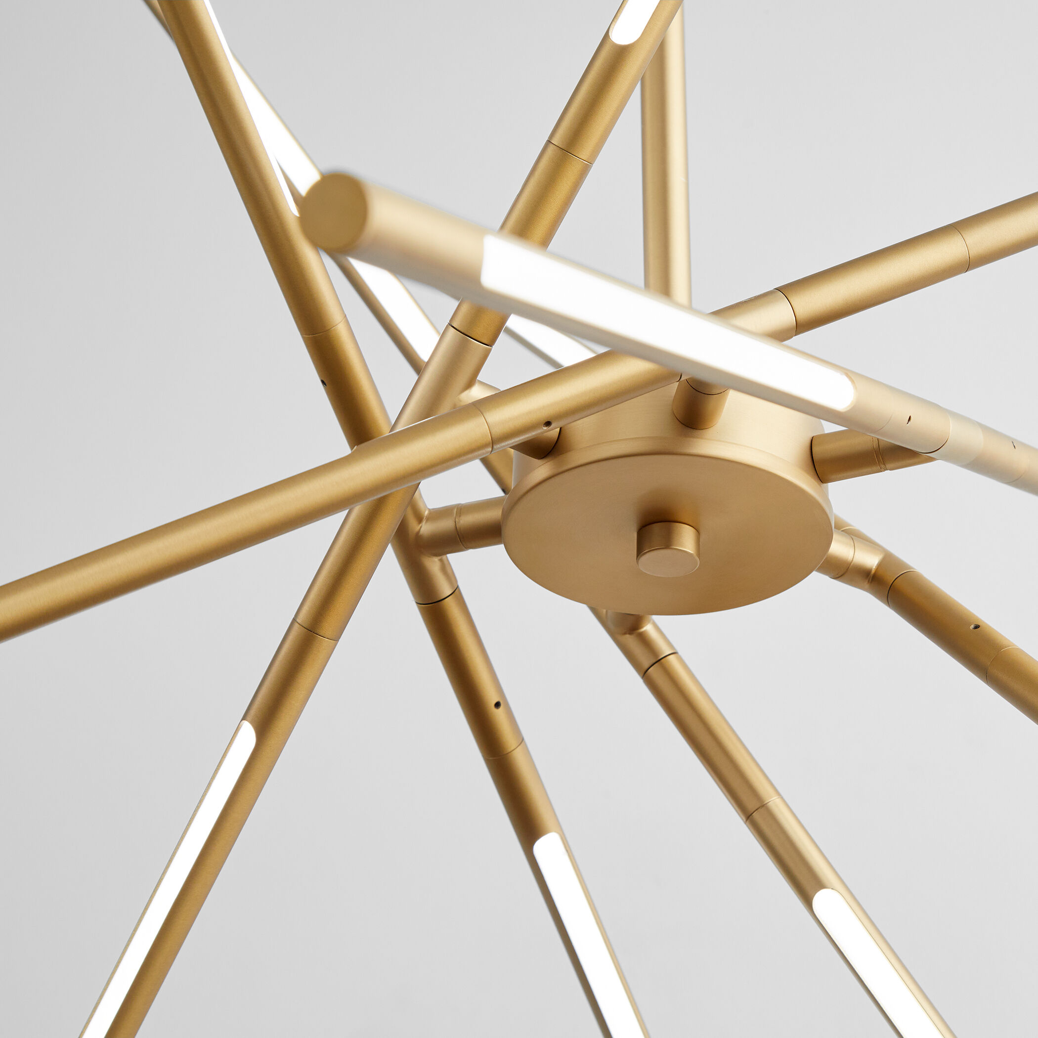 Palillos LED Aged Brass Pendant Ceiling Light