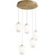 Vivo LED 15.25 inch Aged Brass Pendant Ceiling Light