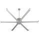 Enorme 78 inch Classic Nickel with Satin Nickel Blades Outdoor Ceiling Fan