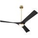 Ridley 58 inch Aged Brass with Matte Black Blades Ceiling Fan