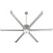 Enorme 78 inch Classic Nickel with Satin Nickel Blades Outdoor Ceiling Fan