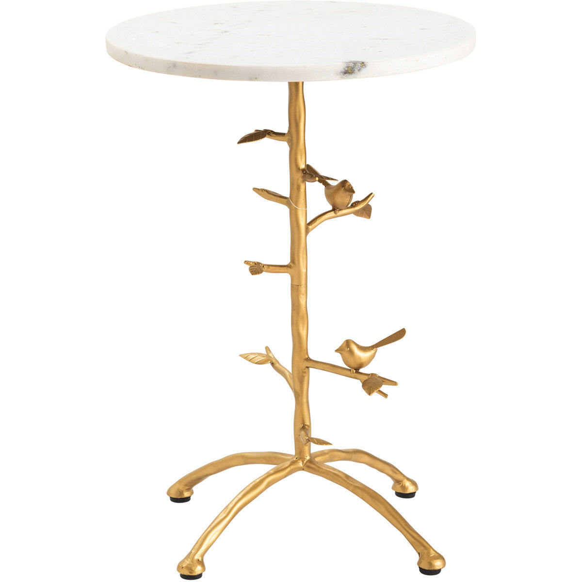 Tweety Bird 23 X 16 inch White and Gold Side Table