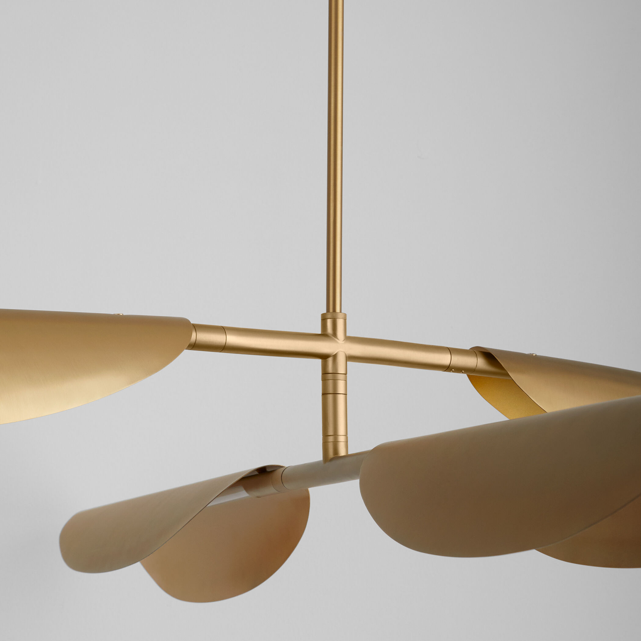 Pivot 4 Light 55 inch Aged Brass Chandelier Ceiling Light