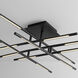 Palillos LED 37.25 inch Black Flush Mount Ceiling Light