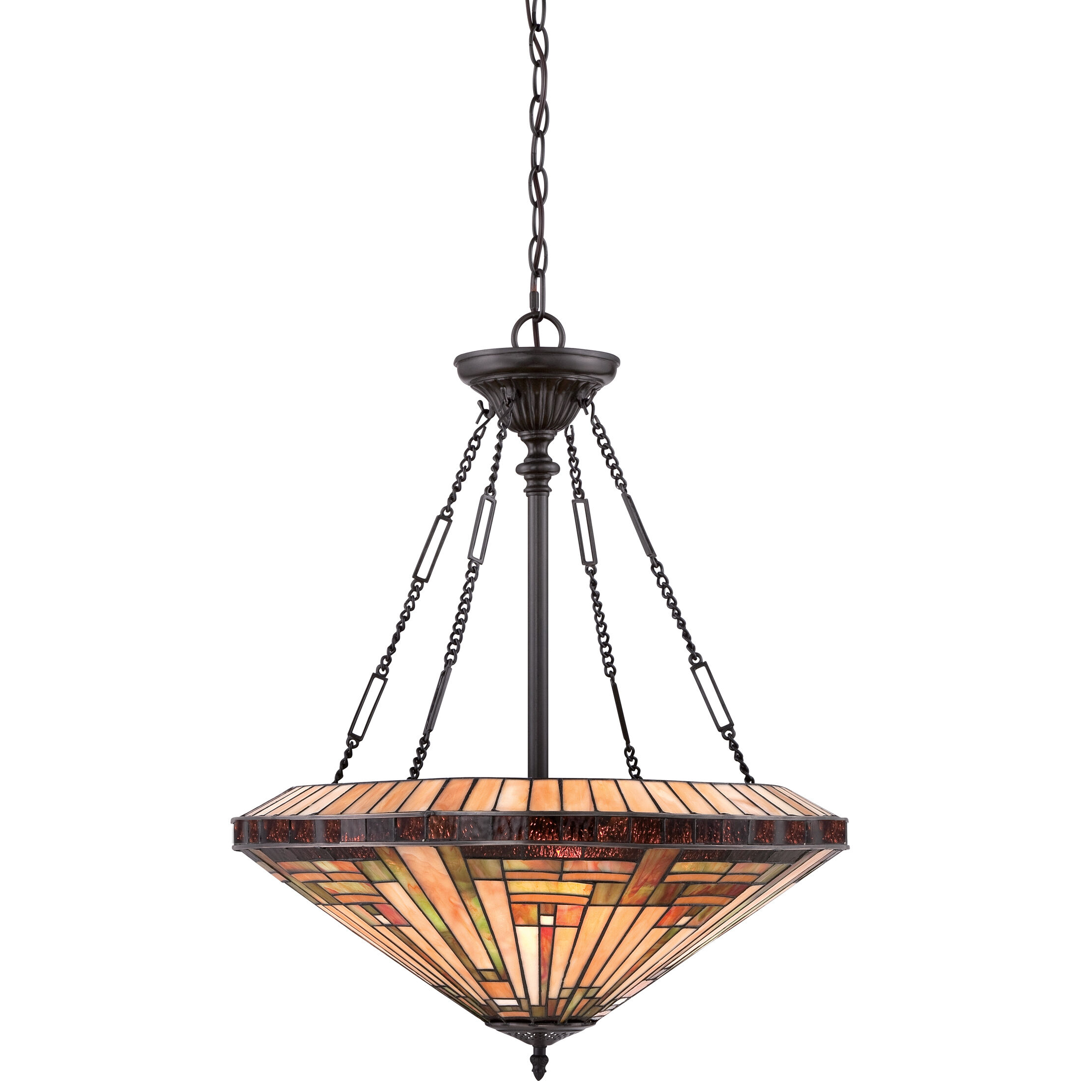Stephen 4 Light 21.5 inch Vintage Bronze Pendant Ceiling Light, Naturals