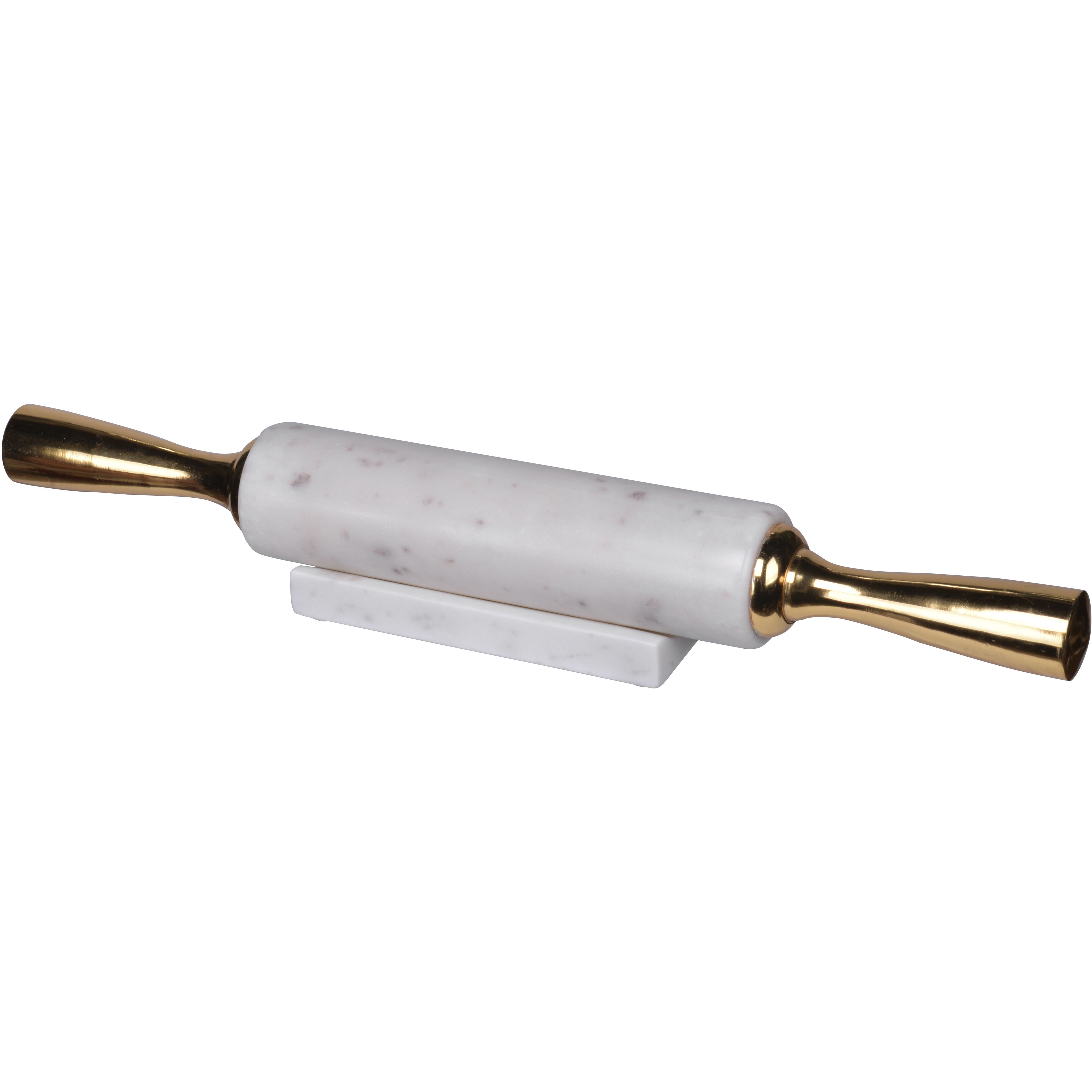 Banswara White and Gold Rolling Pin