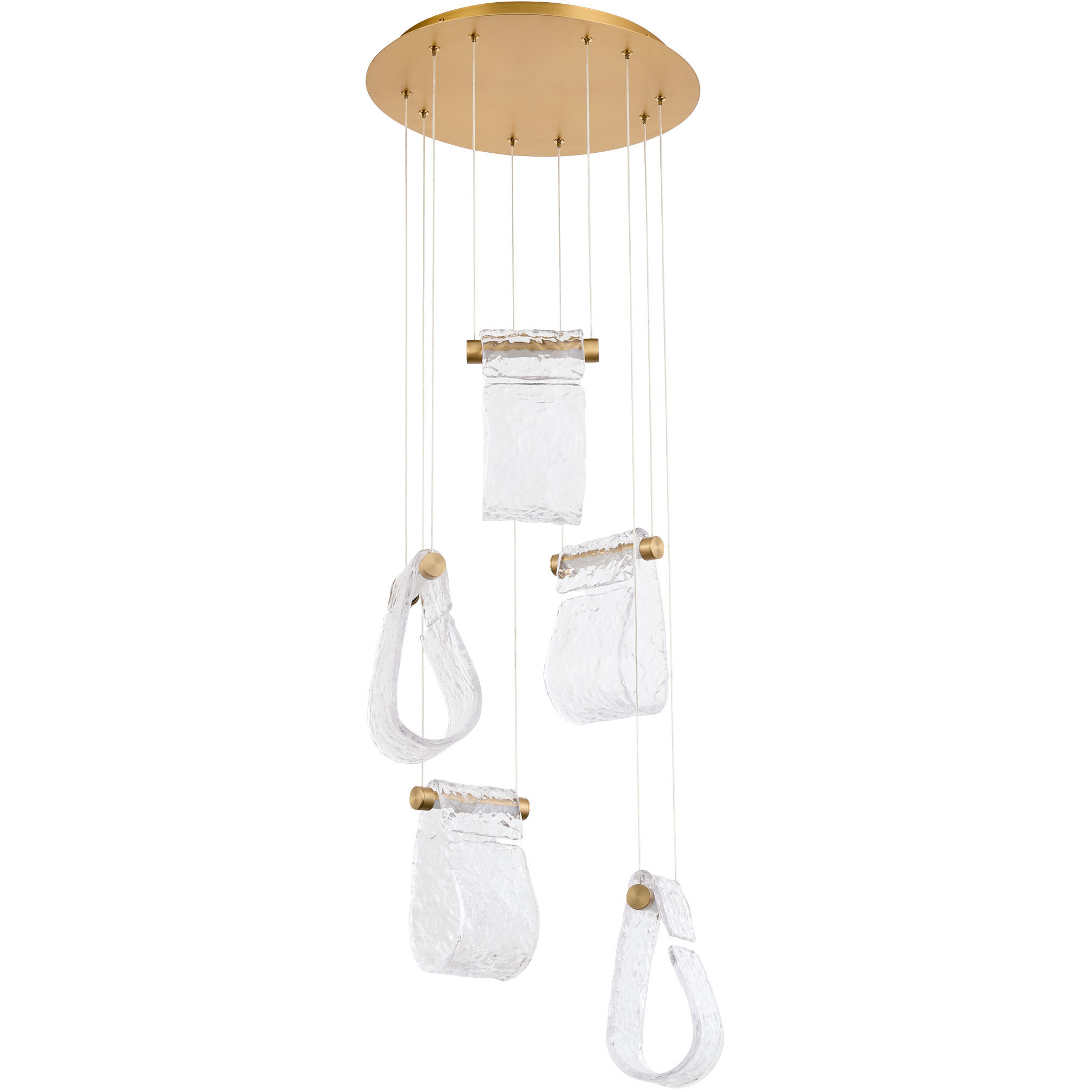 Veer 5 Light 16 inch Aged Brass Pendant Ceiling Light