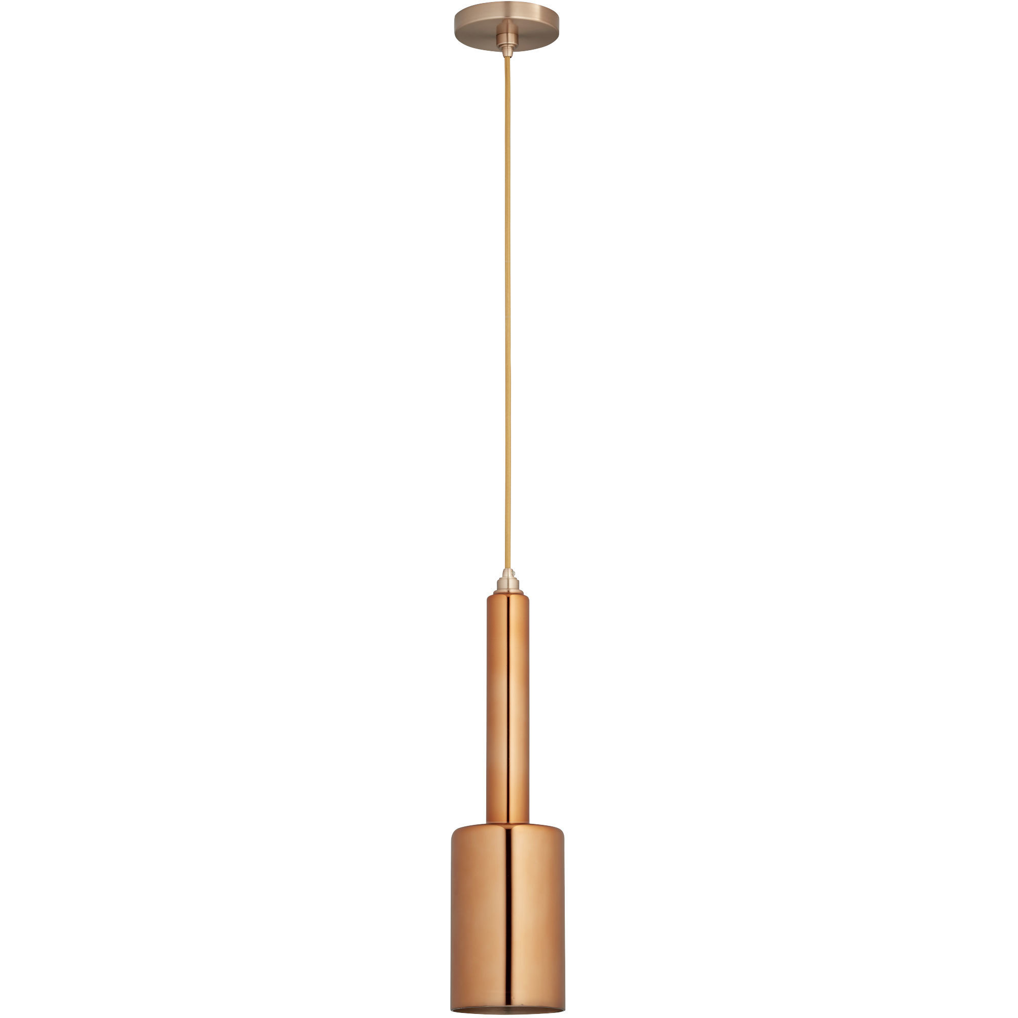 Spindle 1 Light 5 inch Satin Copper Pendant Ceiling Light