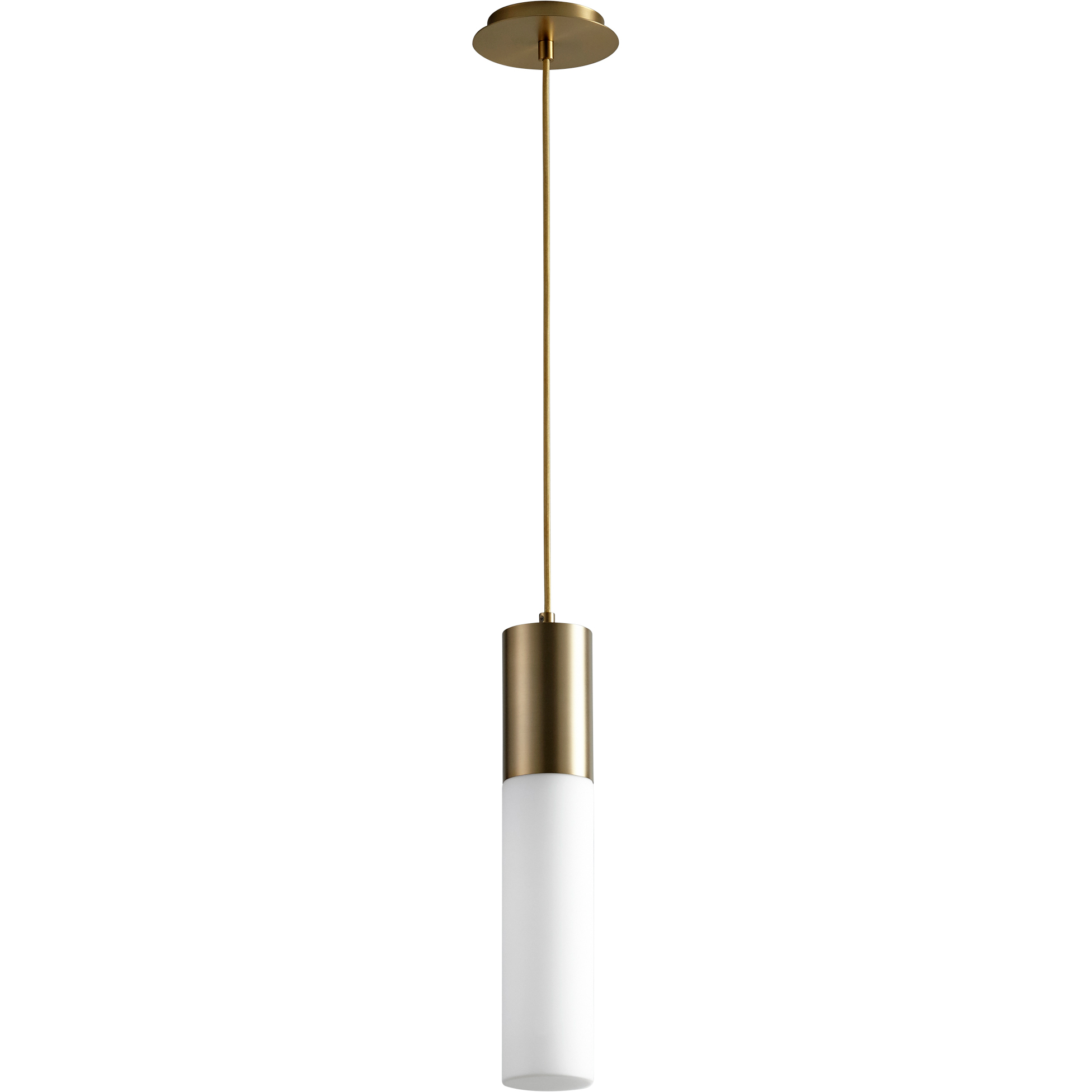 Magnum 1 Light 4 inch Aged Brass Pendant Ceiling Light