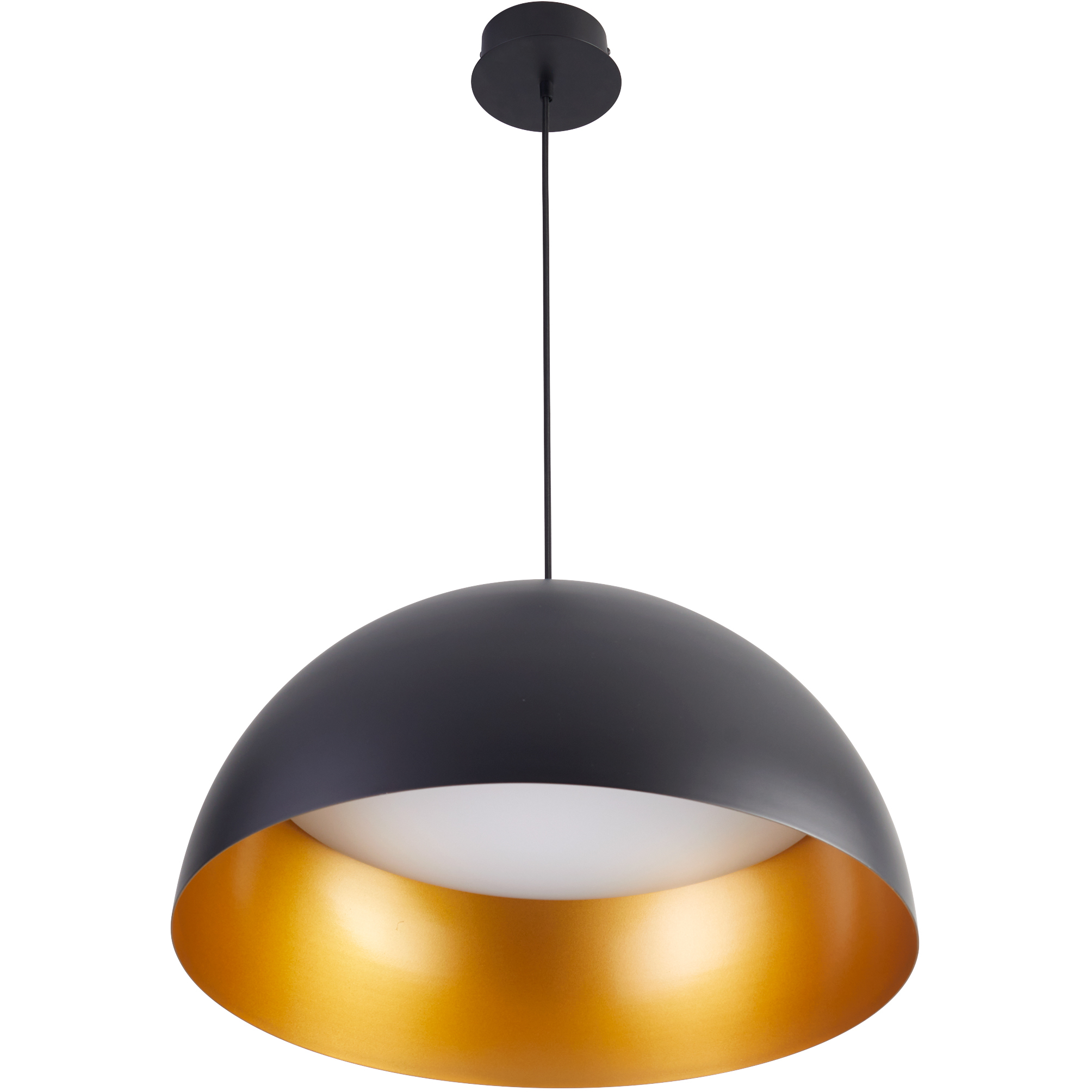 Lucci LED 23.63 inch Black/Industrial Brass Pendant Ceiling Light