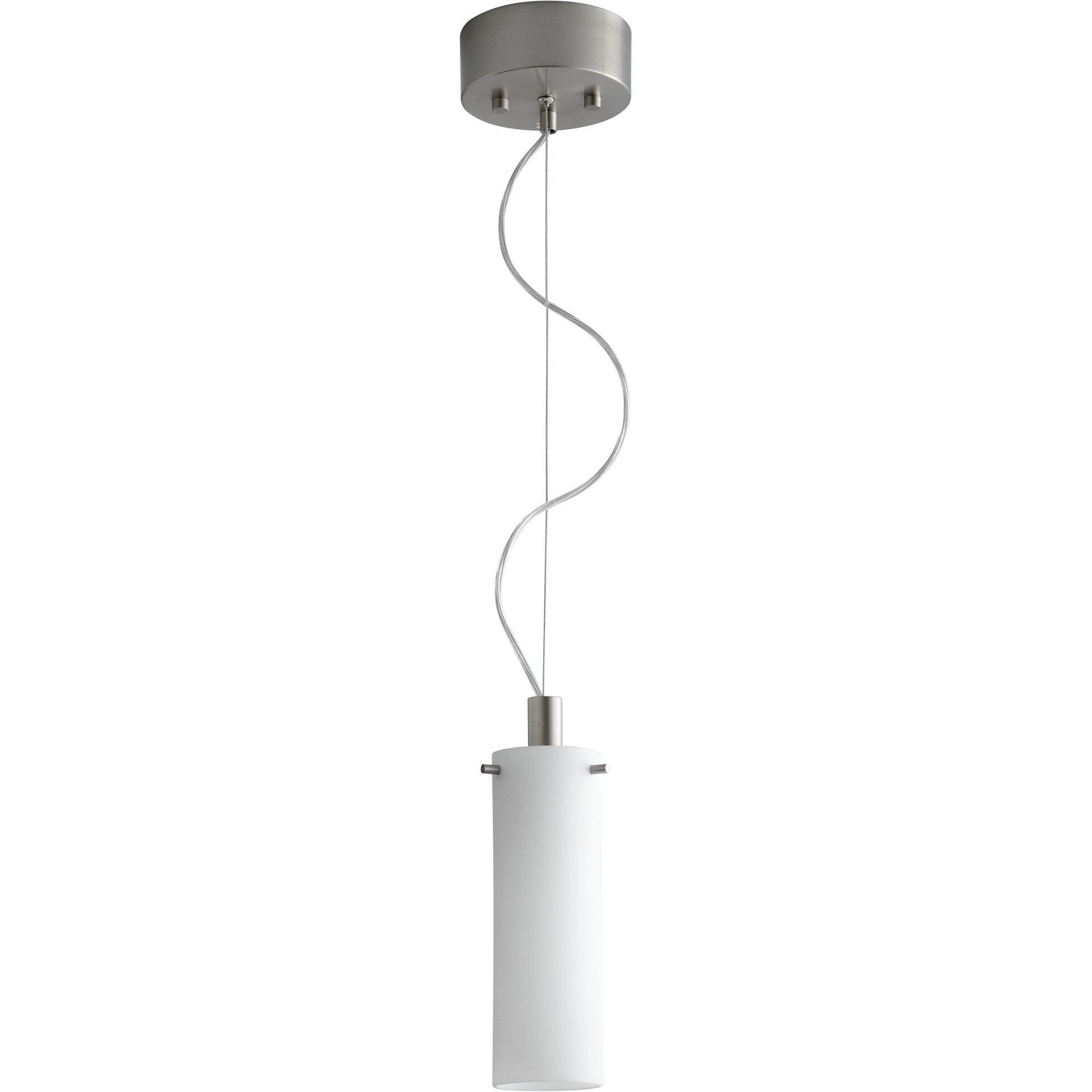 Lotus 1 Light 3.25 inch Satin Nickel Pendant Ceiling Light