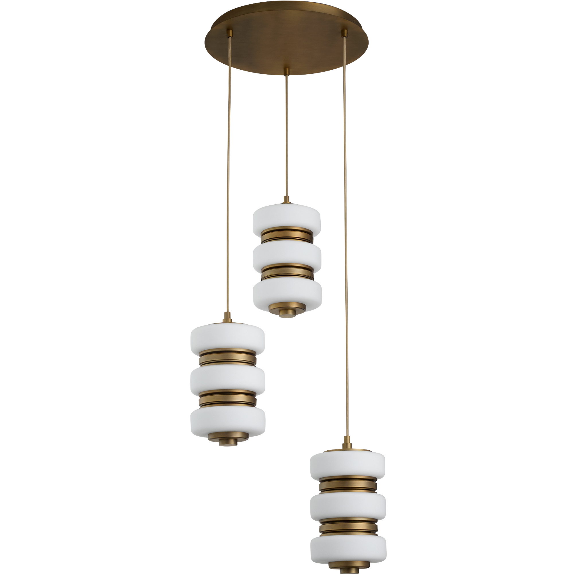 Favo 20.5 inch Brushed Brass Pendant Ceiling Light