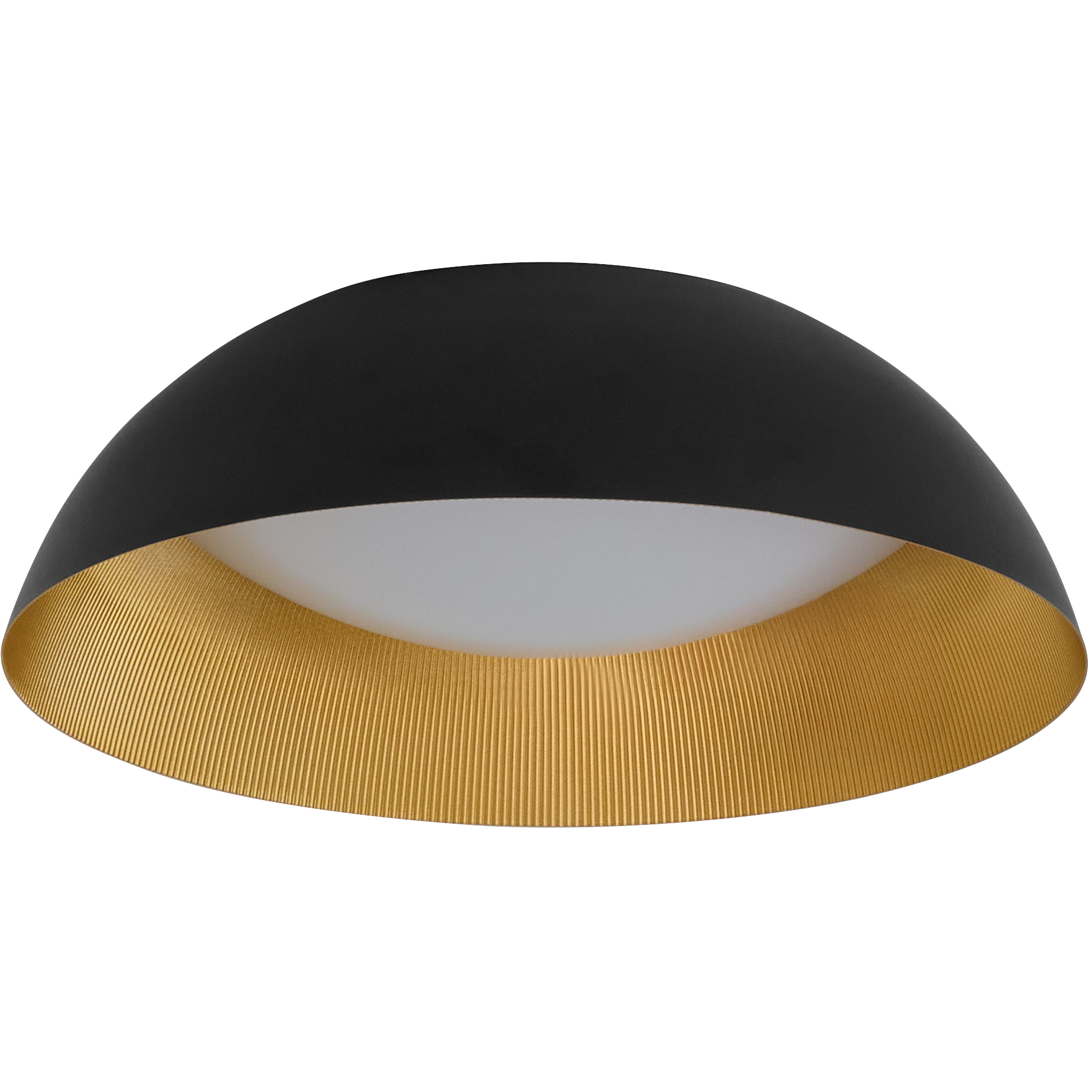 Lucci 1 Light 18 inch Black/Industrial Brass Flush Mount Ceiling Light