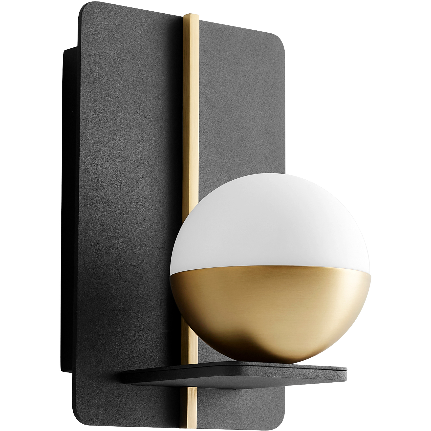 Iota 1 Light 5 inch Black/Aged Brass Sconce Wall Light