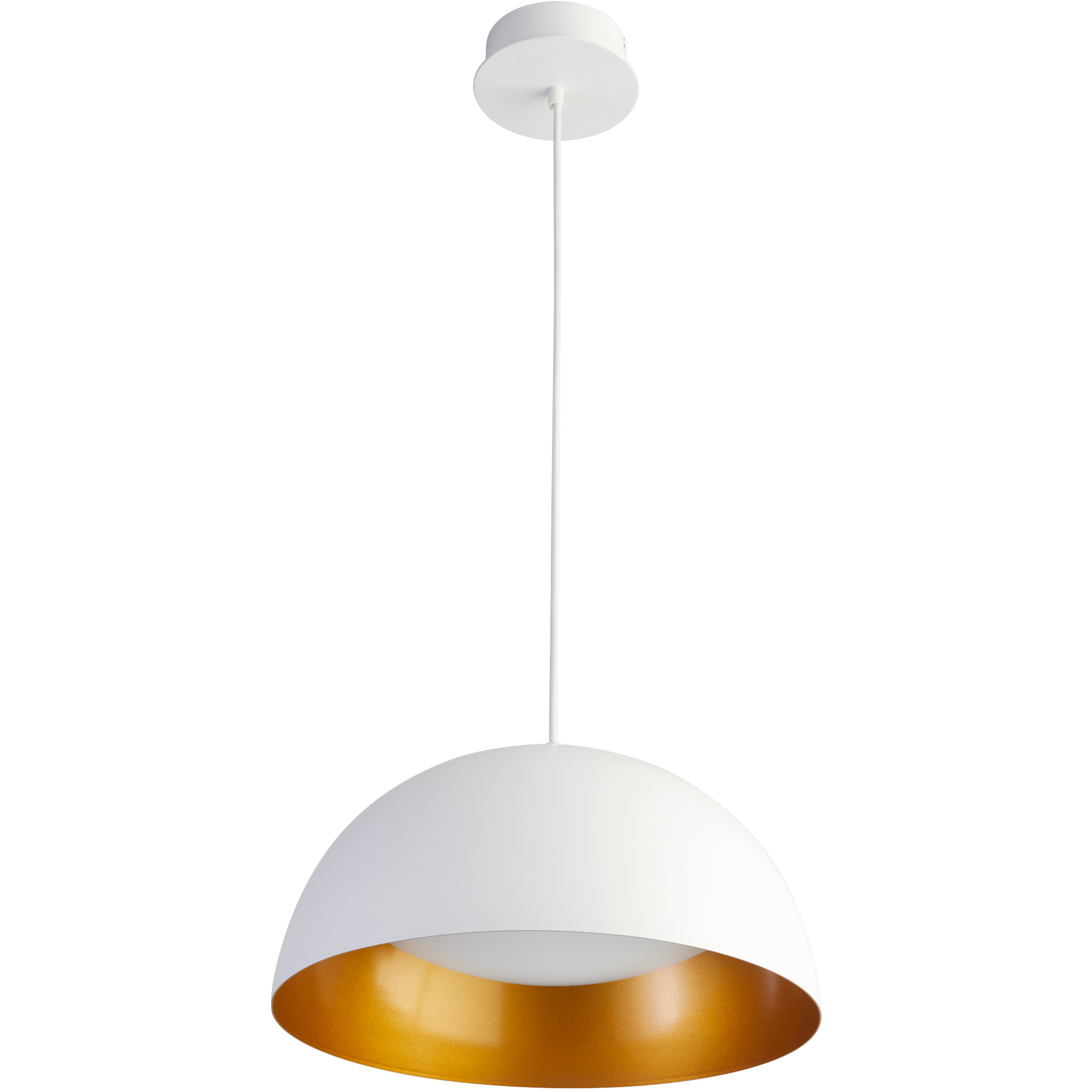 Lucci LED 15.75 inch White/Industrial Brass Pendant Ceiling Light