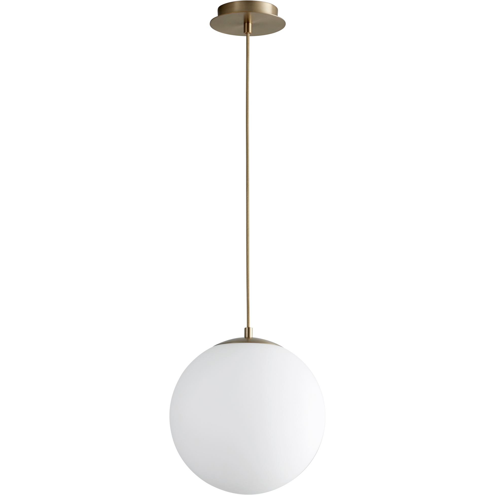 Luna LED 12 inch Aged Brass Pendant Ceiling Light in 3000K