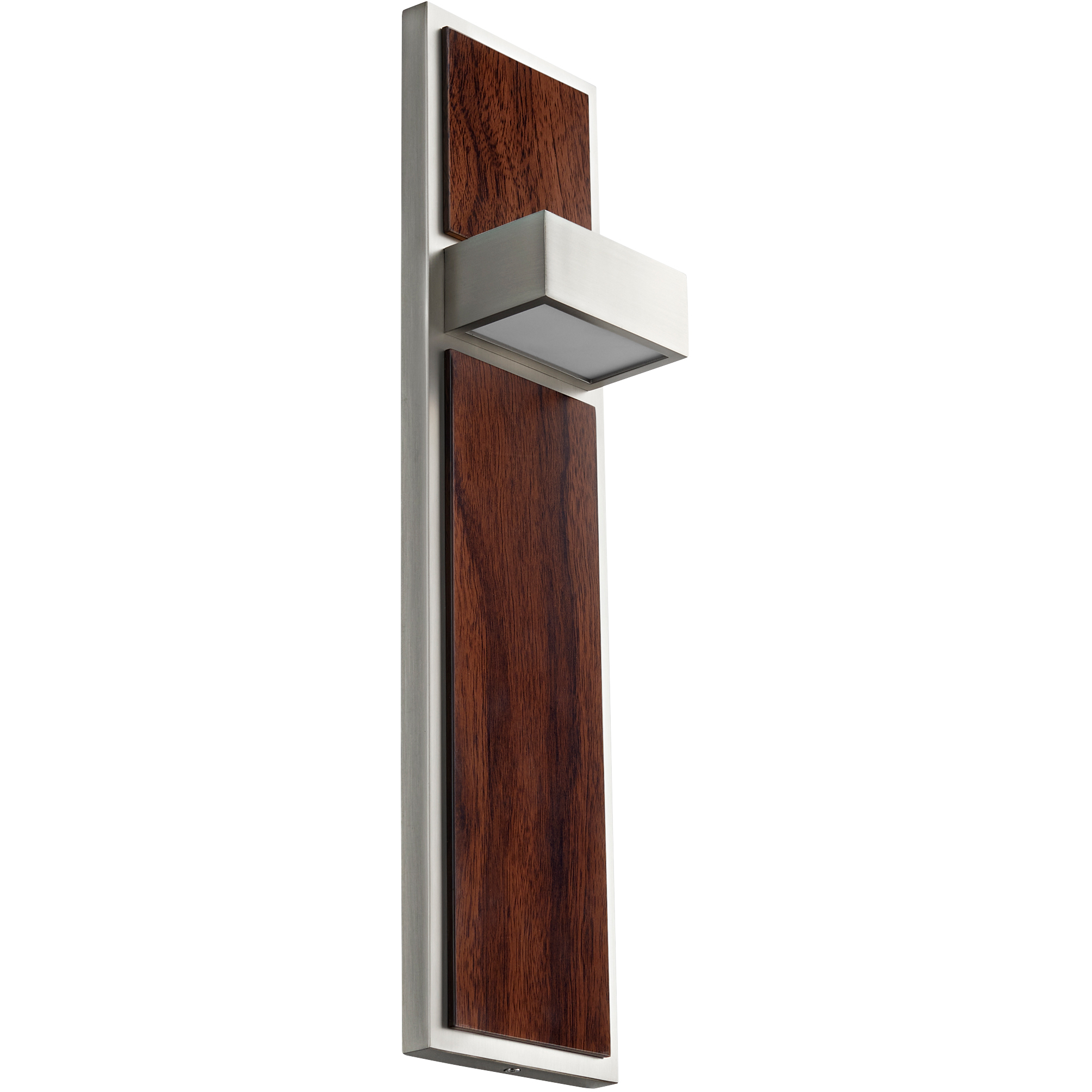 Guapo 2 Light 4 inch Satin Nickel/Walnut Sconce Wall Light