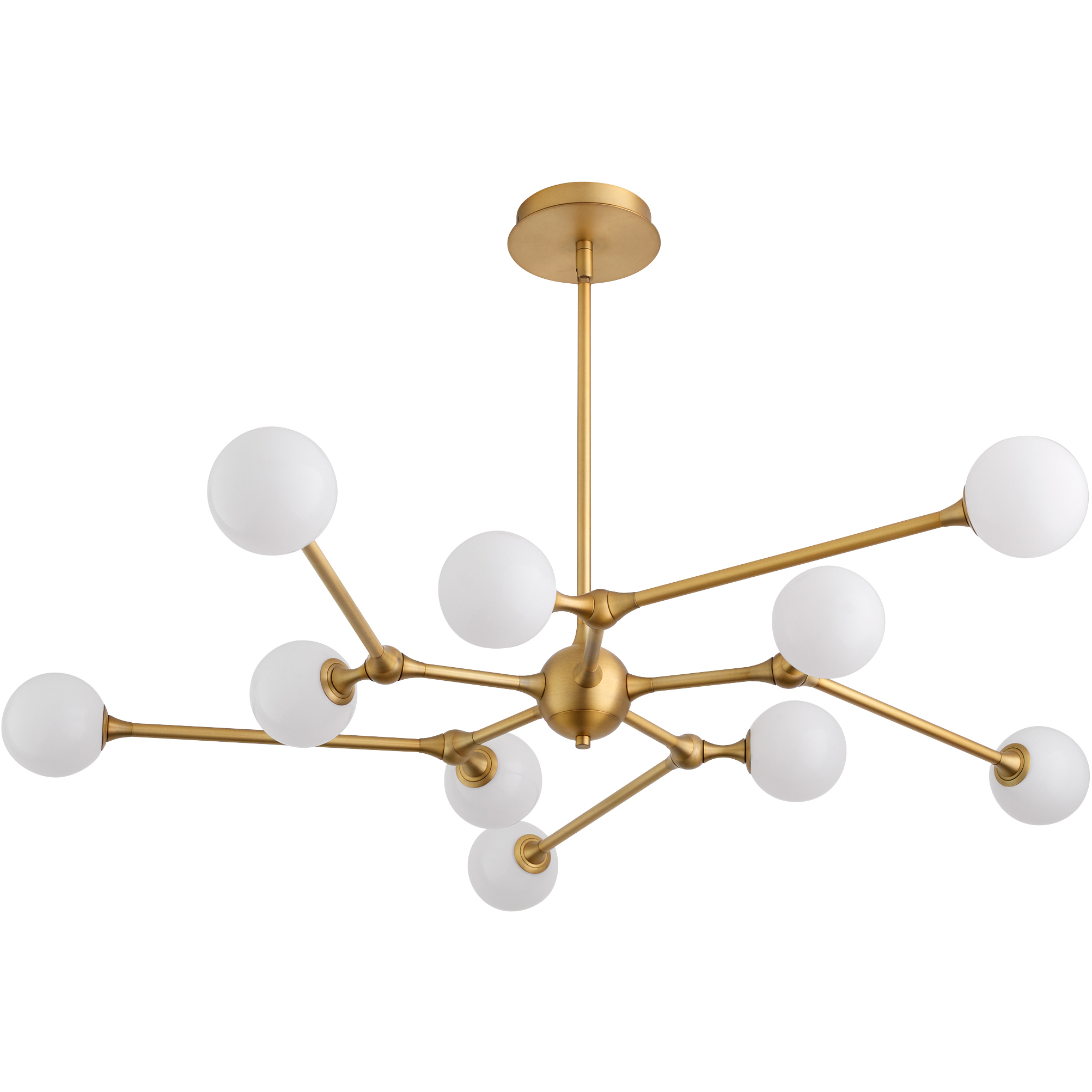 Orbe 10 Light 44.75 inch Brushed Brass Chandelier Ceiling Light