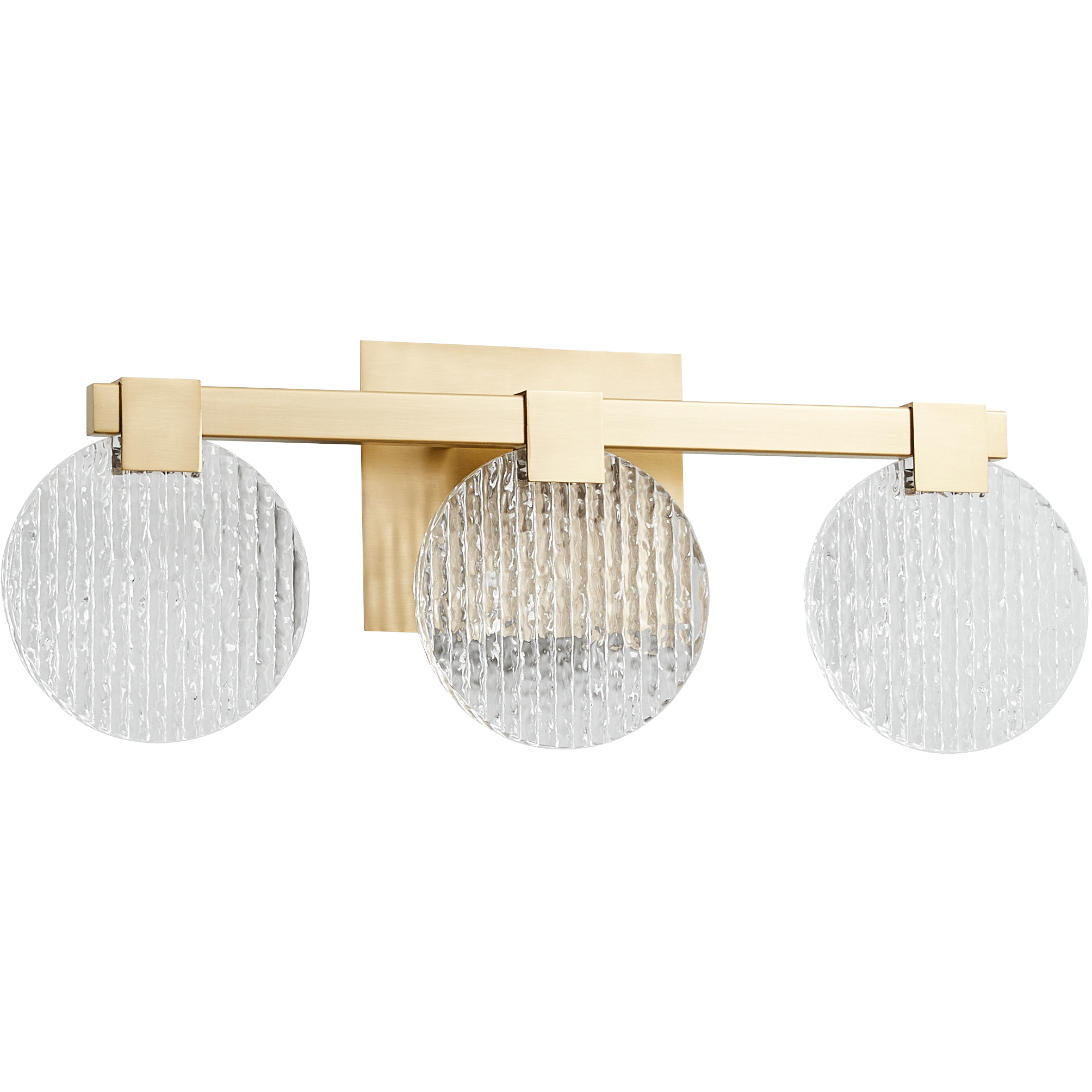 Axiom 3 Light 22 inch Aged Brass Vanity Light Wall Light