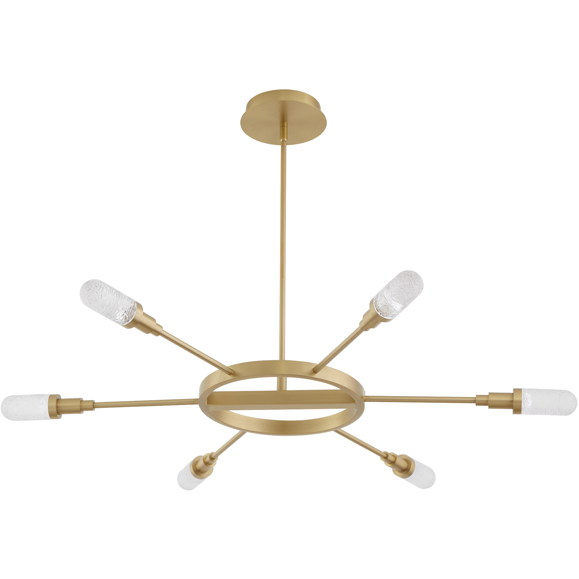 Sperano 6 Light 44 inch Aged Brass Chandelier Ceiling Light