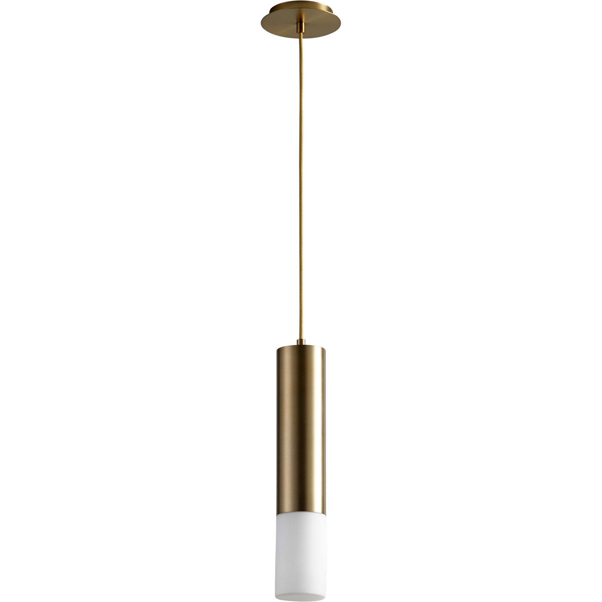 Opus 1 Light 4 inch Aged Brass Pendant Ceiling Light