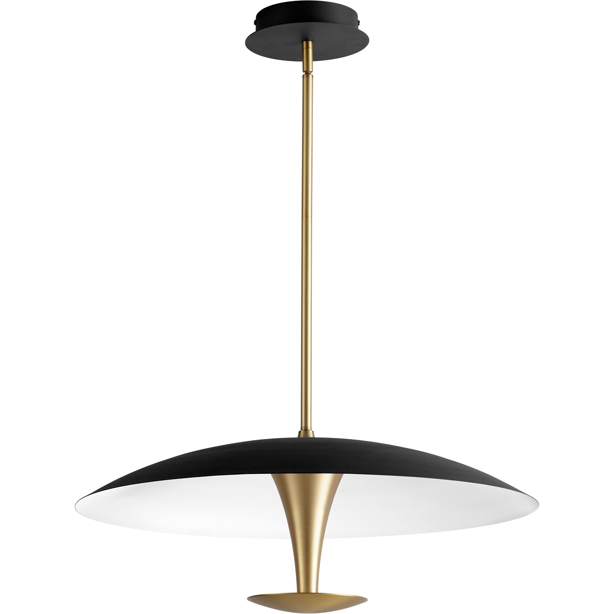 Spacely 1 Light 25.63 inch Black/Aged Brass Pendant Ceiling Light