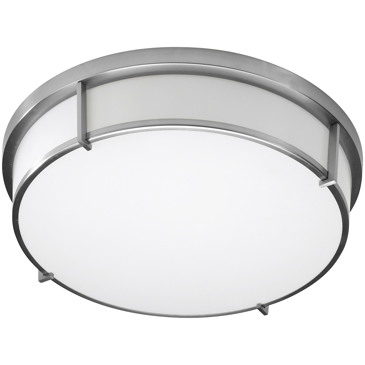 iO 2 Light 17 inch Satin Nickel Flush Mount Ceiling Light