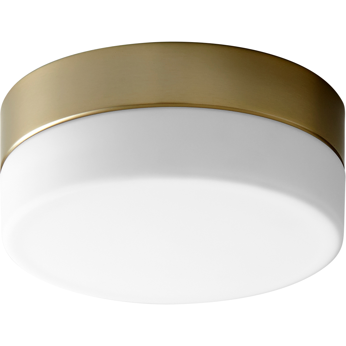 Zuri LED 7 inch Aged Brass Flush Mount Ceiling Light